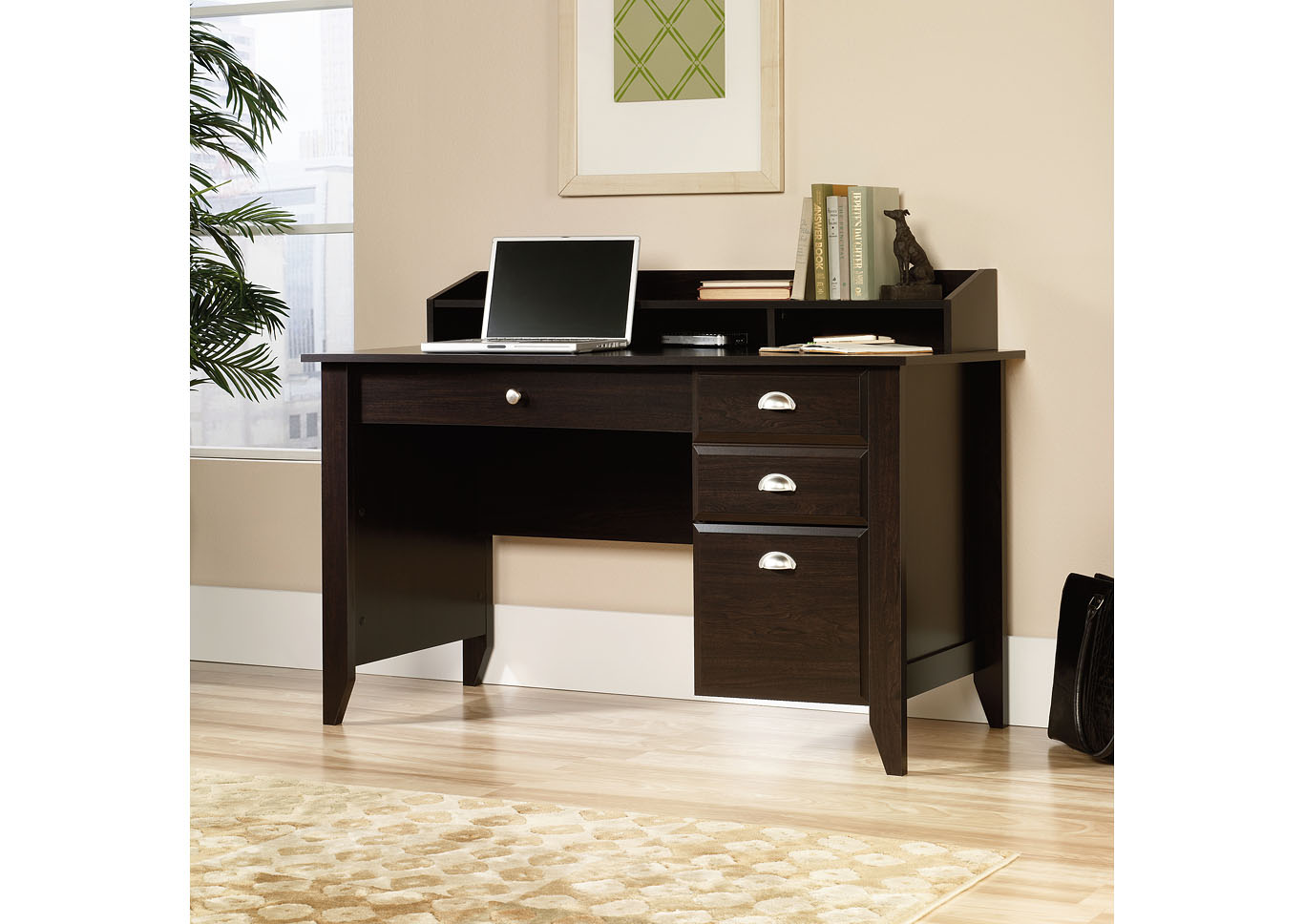 Shoal Creek Jamocha Wood Desk,Sauder